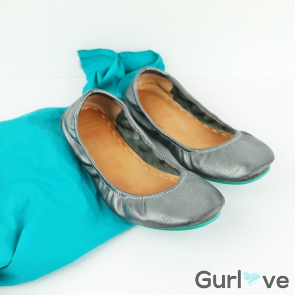 Tieks Shoes - Tieks Metallic Pewter Ballerinas Size 7